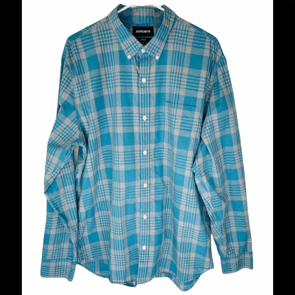 Bonobos Men’s XXL-Long Long Sleeve Shirt Plaid